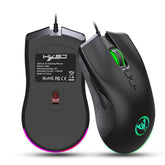 Ratón mecánico para juegos con cable y luz RGB de 7 teclas y 6400 ppp HXSJ A883